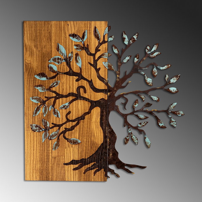 Wallity Agac 5 Escultura de Pared de Madera en Nogal y Marrón Wallity Agac 5 Escultura de Pared de Madera en Nogal y Marrón